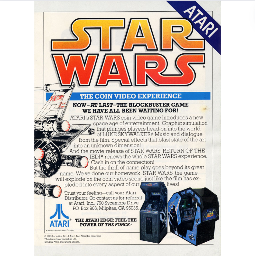 1983 Star Wars Cockpit Arcade Machine by Atari