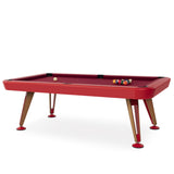 Diagonal American Pool Table in Red 7ft, 8ft