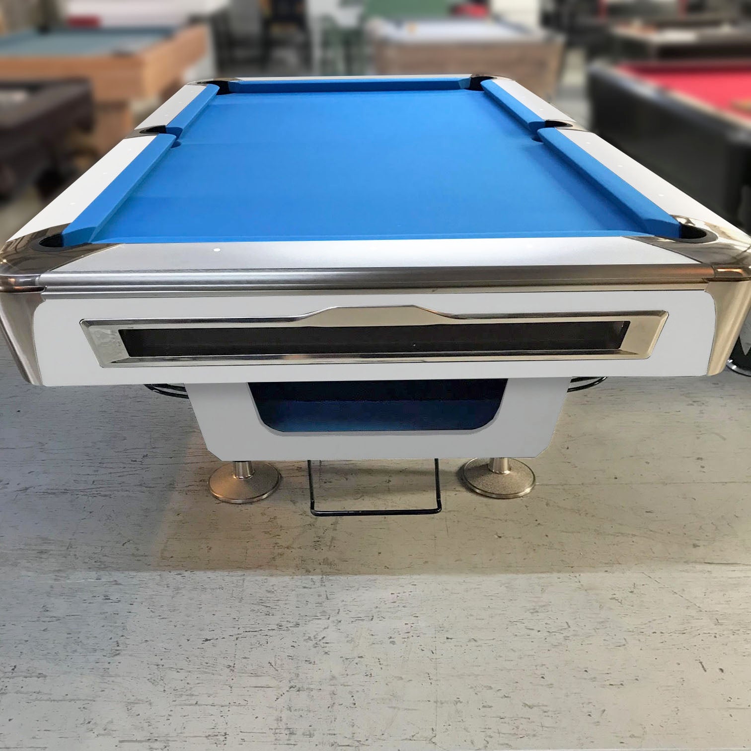 Proline 8ft American Pool Table White Deluxe