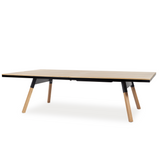You and Me Tournament Size Table Tennis in Oak & Black