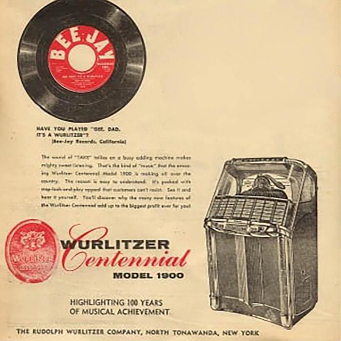 Original 1956 Wurlitzer 1900 Centennial Vinyl Jukebox