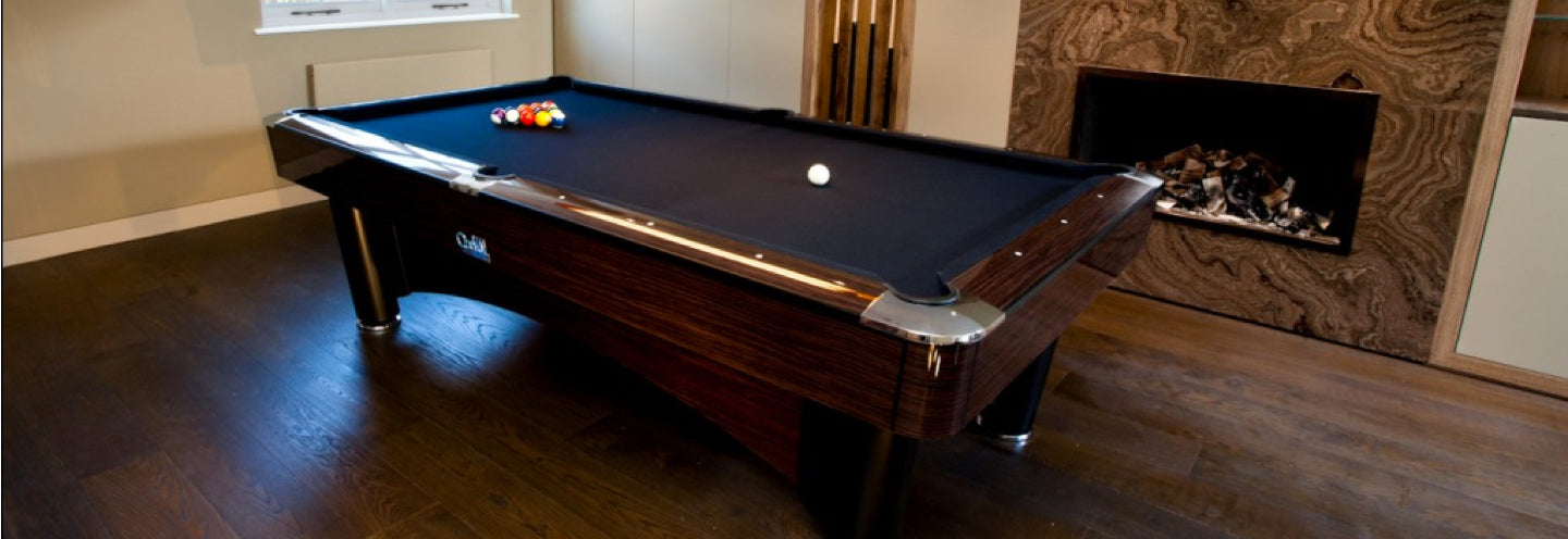 A luxury games room in Hertfordshire showcasing a bespoke copper pool ...