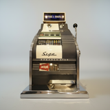 Vintage slot machine with 'Sega' branding on a white background