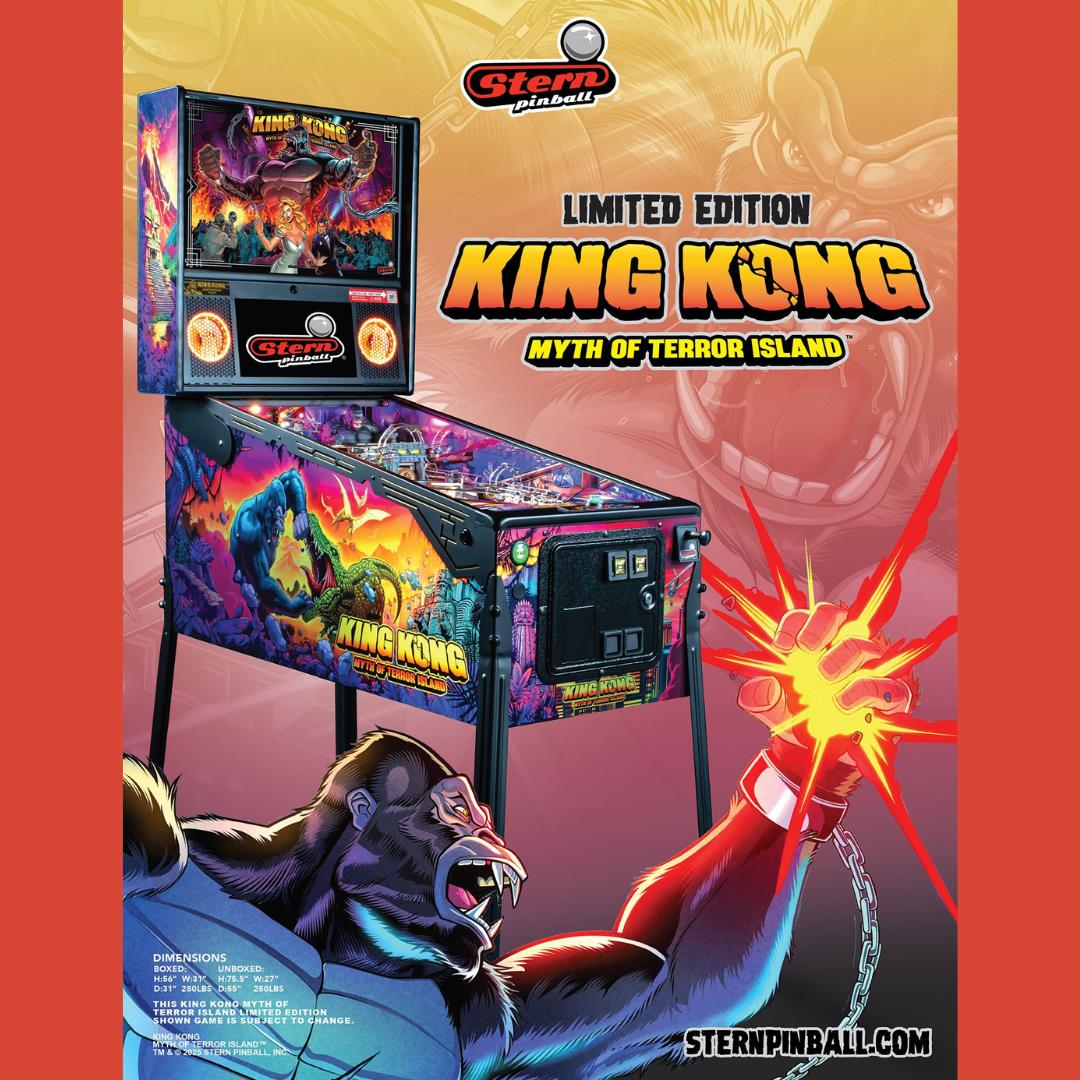 2025 King Kong: Myth of Terror Island Limited Edition Pinball by Stern