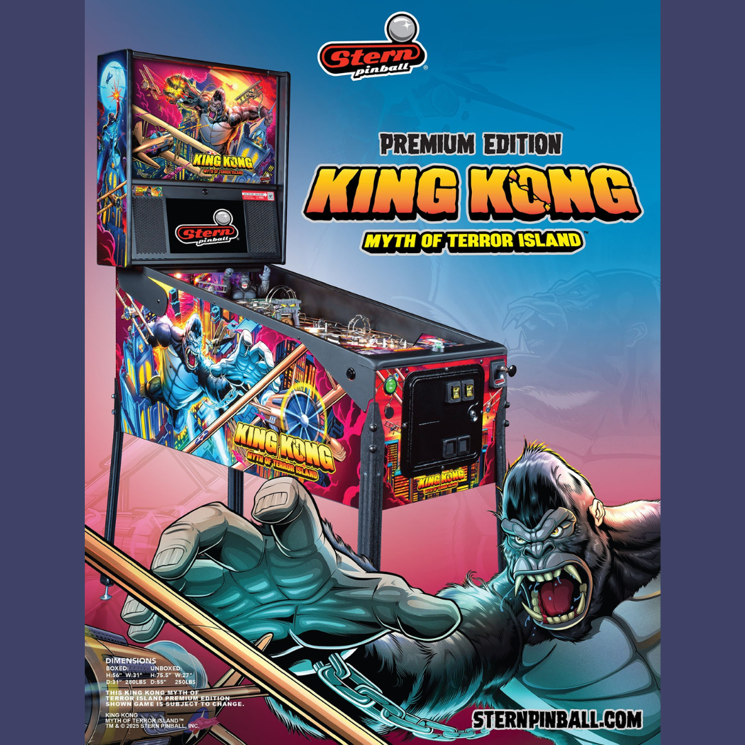 2025 King Kong: Myth of Terror Island Premium Pinball by Stern