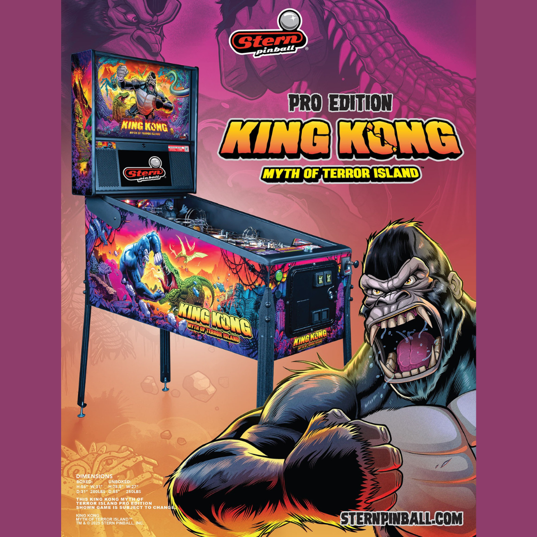 2025 King Kong: Myth of Terror Island Pro Pinball by Stern