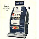 Vintage slot machine with Sega branding on a white background