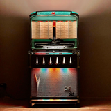 Original 1958 AMI I 200 Vinyl Jukebox with Spearmint Trim