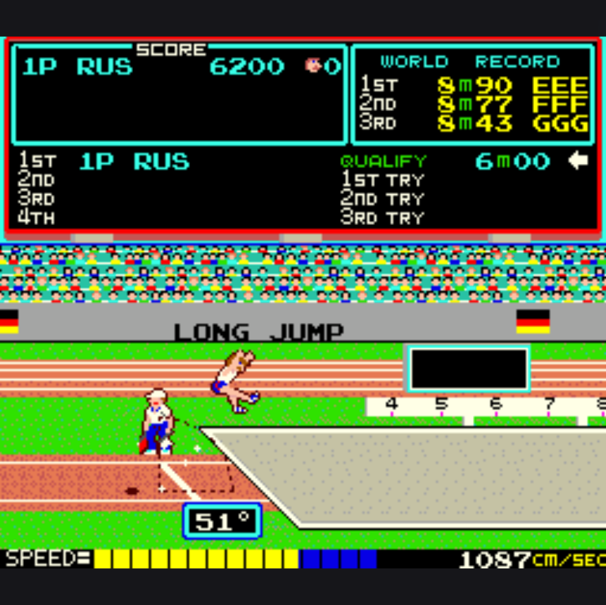 1983 Track & Field Arcade Game by Konami
