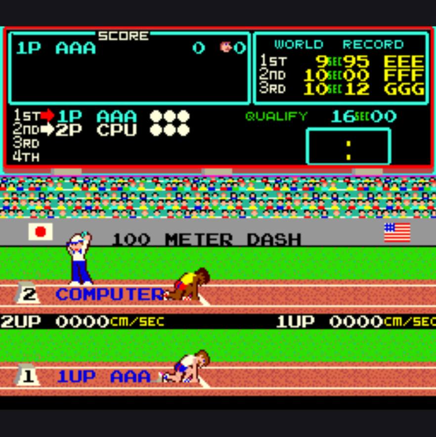 1983 Track & Field Arcade Game by Konami