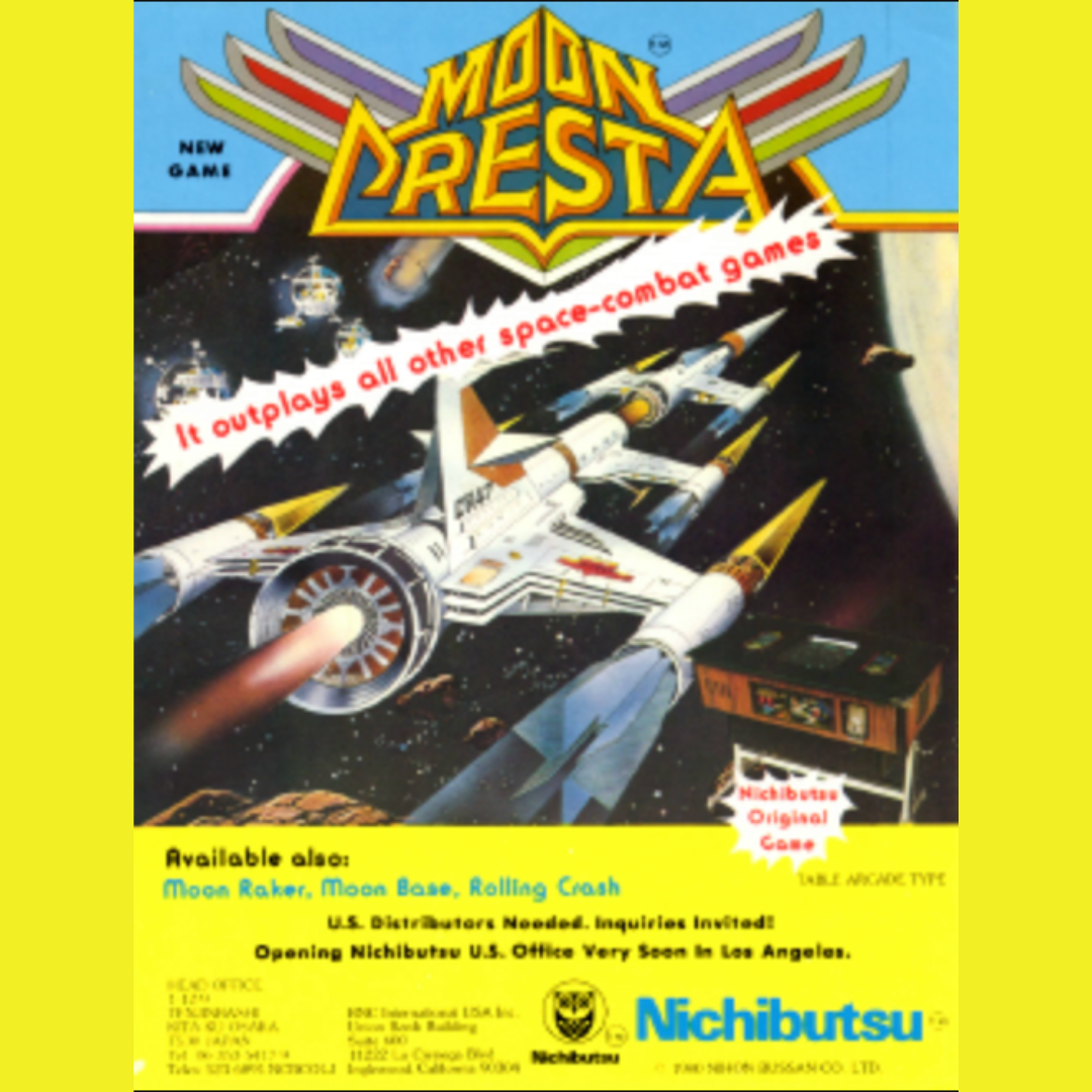 Original 1980 Moon Cresta Cocktail Arcade Game by Nichibutsu