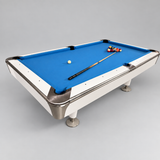 Proline 8ft American Pool Table White Deluxe - Ex-Display