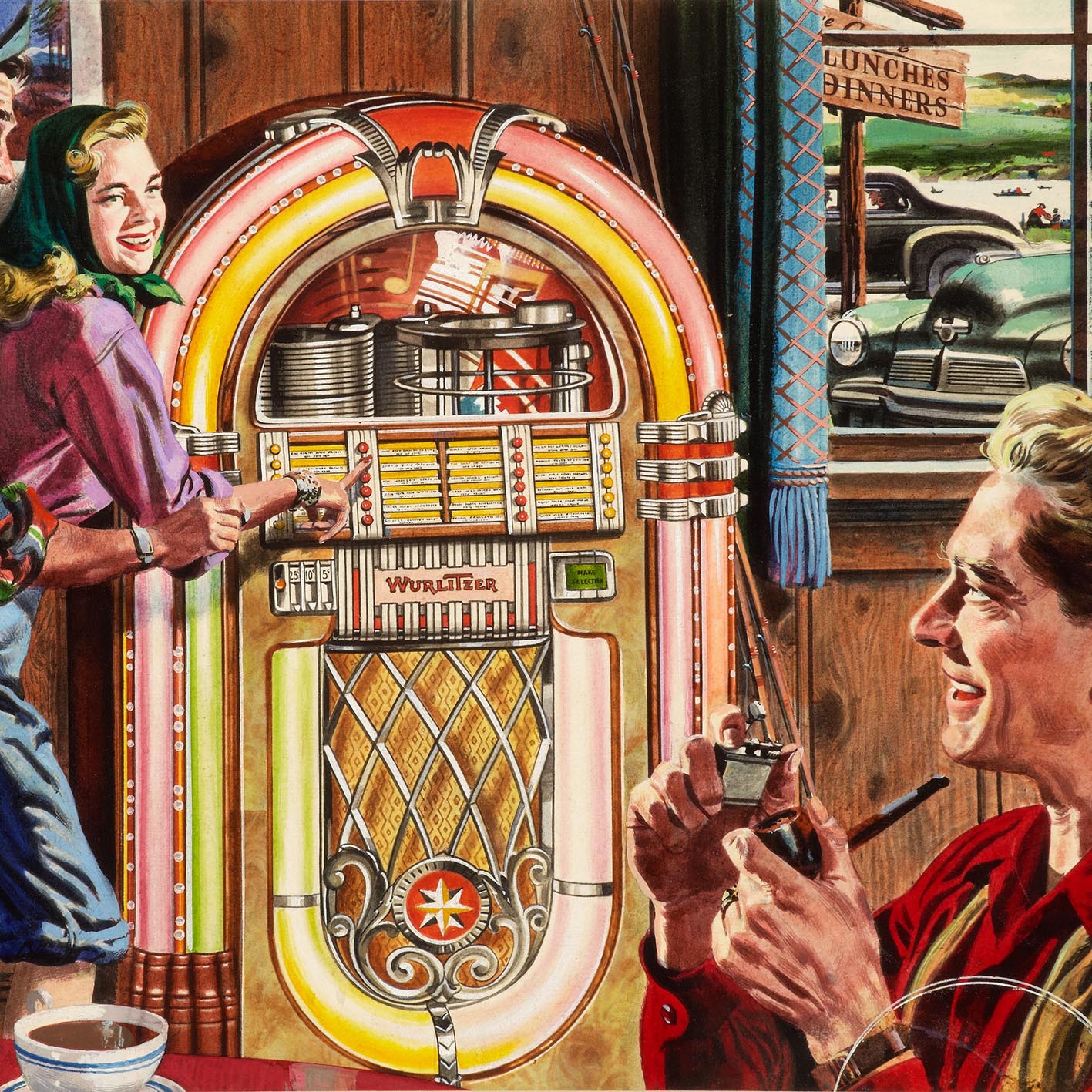 1946 Wurlitzer Model 1015 Vinyl Jukebox
