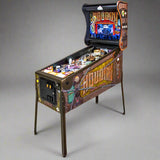 Pinball machine with 'Houdini' branding on a gray background