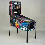 Star Wars themed pinball machine with colorful artwork featuring characters and scenes from the franchise.