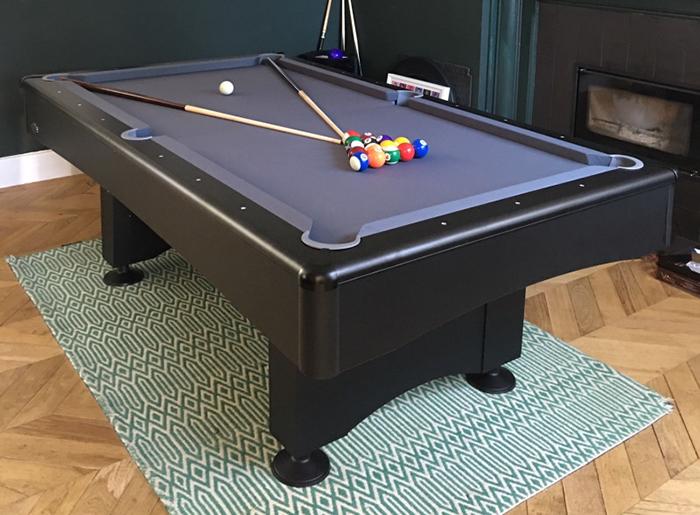 Buffalo Eliminator II Stealth American Pool Table in Black and Slate Grey 7ft, 8ft