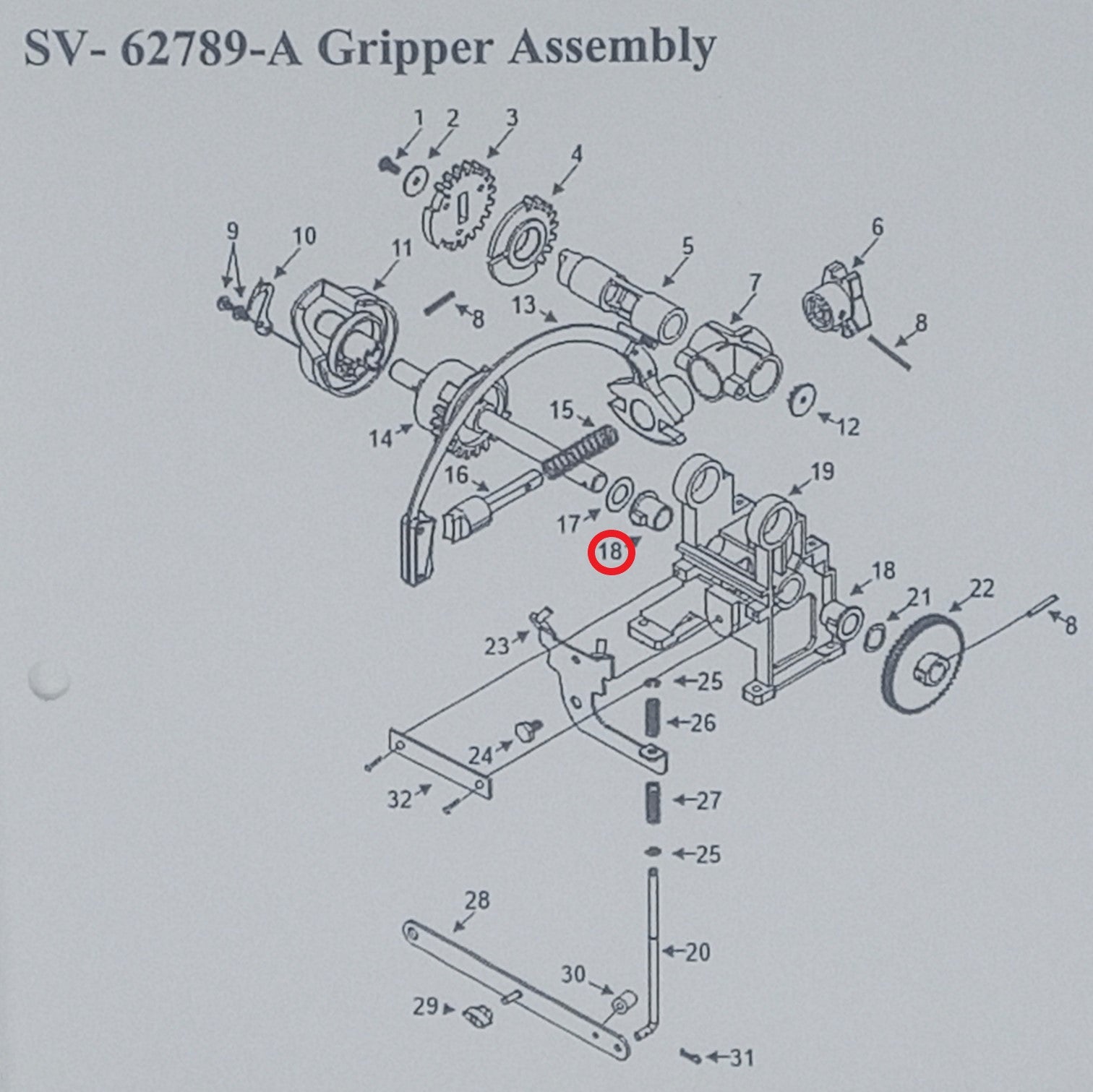 Gripper Housing Bearing