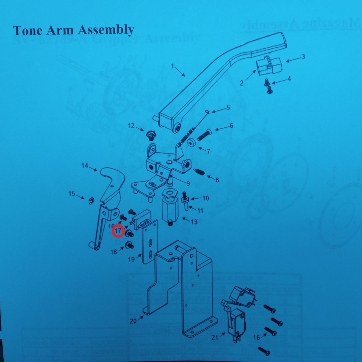 A/B and Cancel Switch Cable Assy