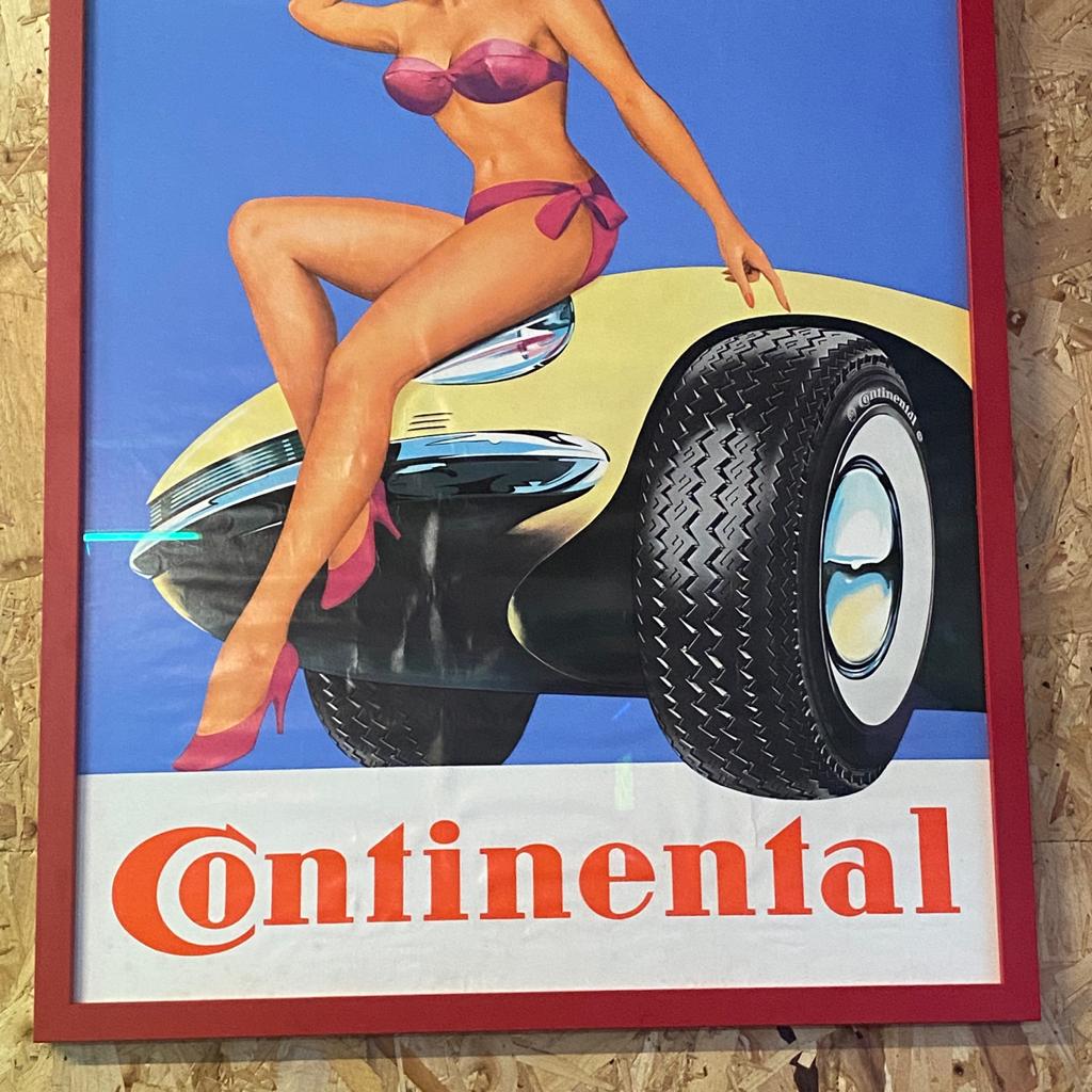 Continental Tyres framed advertising poster