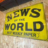 News of the World Vintage Old Style Wall Sign