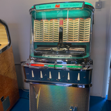 Original 1958 AMI I 200 Vinyl Jukebox with Spearmint Trim