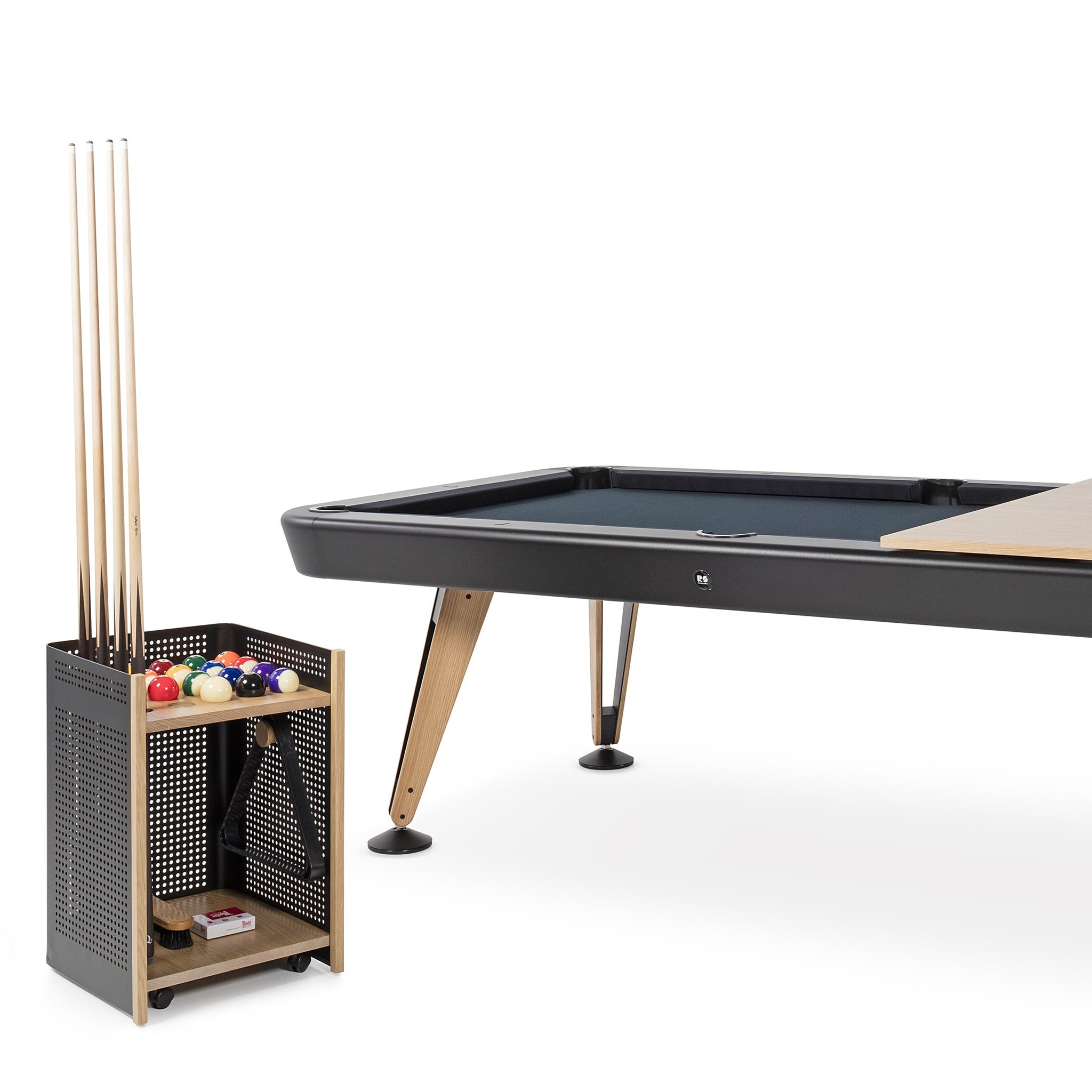 Diagonal American Pool Table in Black 7ft, 8ft