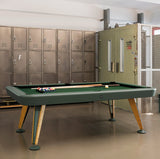 Diagonal American Pool Table in Green 7ft, 8ft