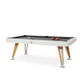 Diagonal American Pool Table in White 7ft, 8ft