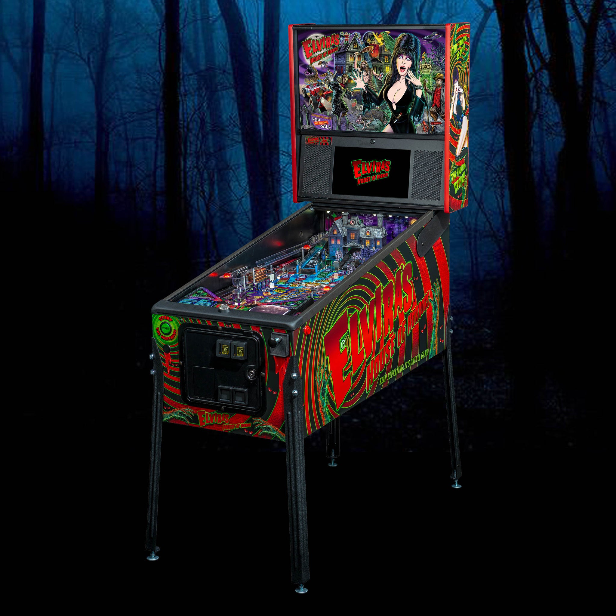 2019 Elvira's House of Horrors Premium Edition Pinball Machine by Stern