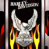 Rock-Ola Harley Davidson Flames Music Center Jukebox in Aluminium with Bluetooth