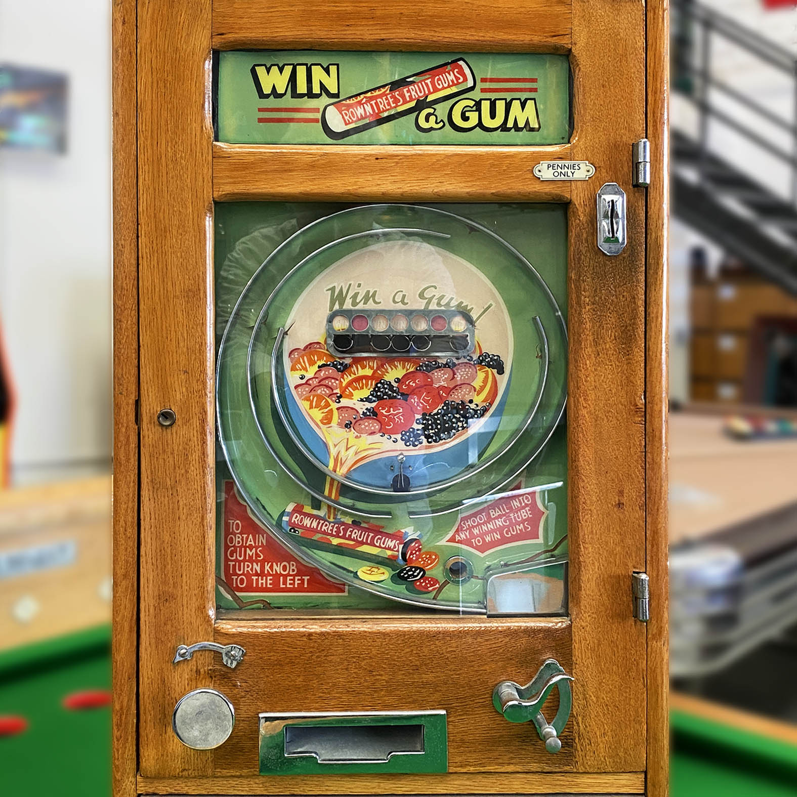 Rowntrees Win a Gum Bagatelle machine