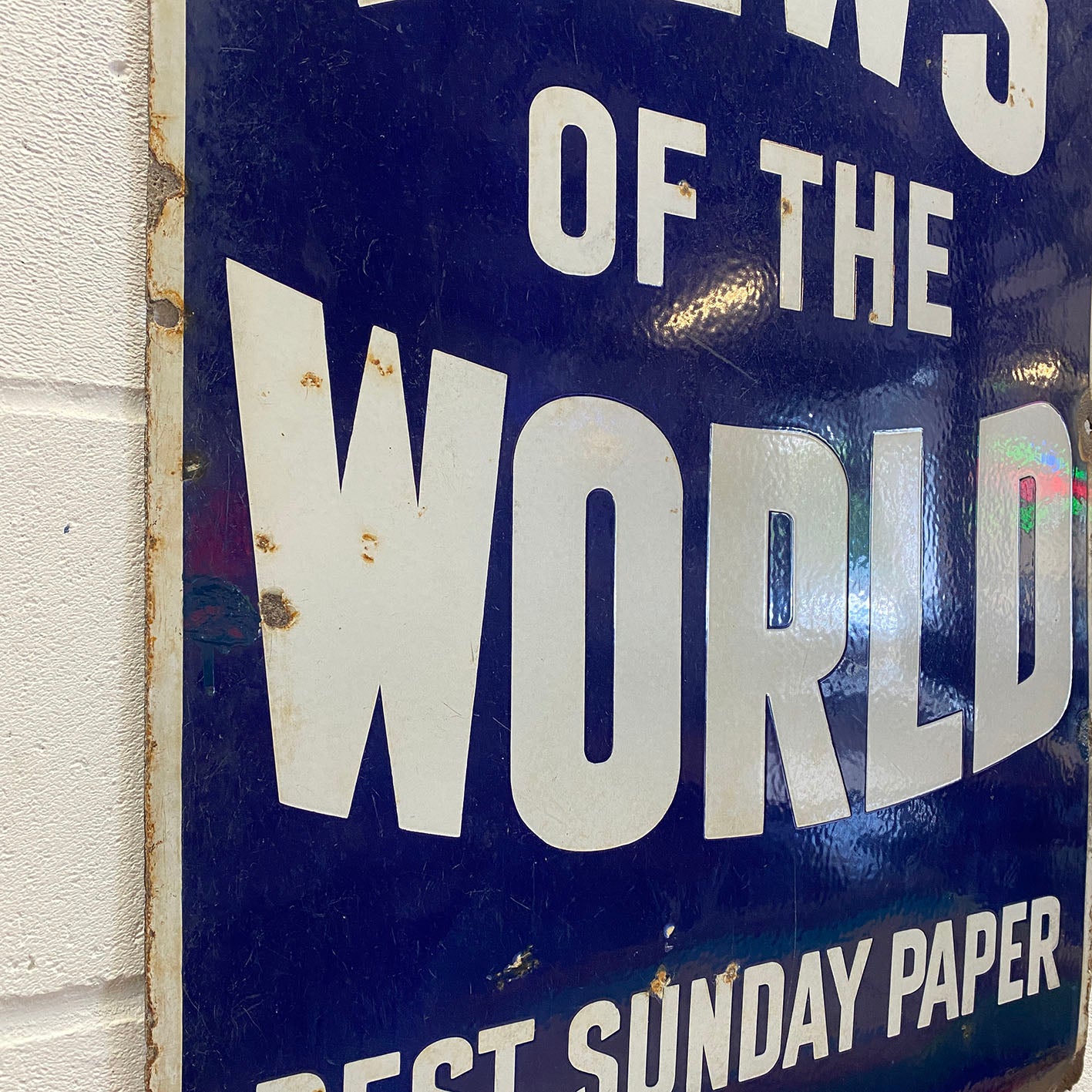 News of the World Vintage metal Wall Sign