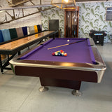 Proline 8ft American Pool Table Mahogany Deluxe