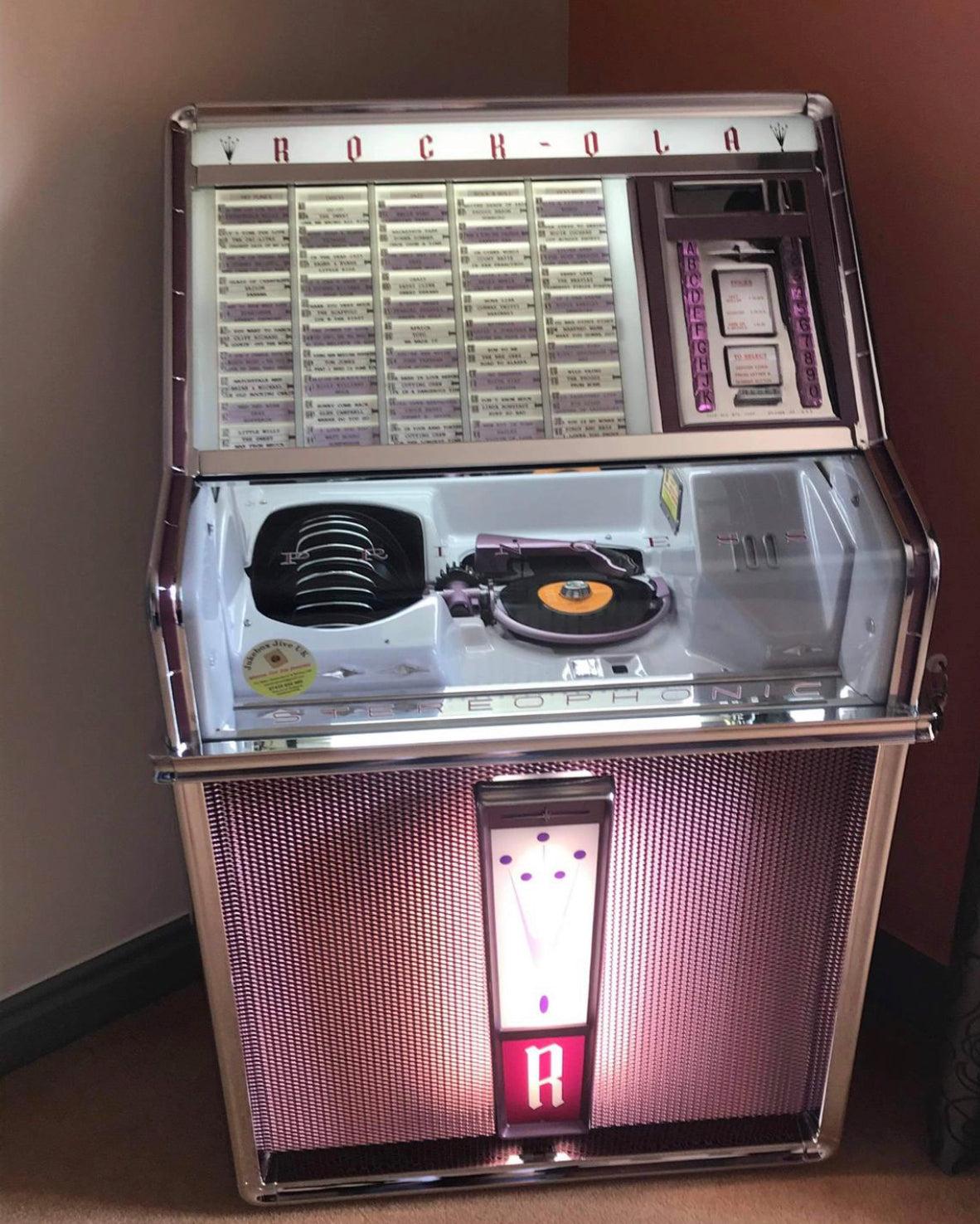 Original 1962 Rock-Ola Princess 1493 Vinyl Jukebox