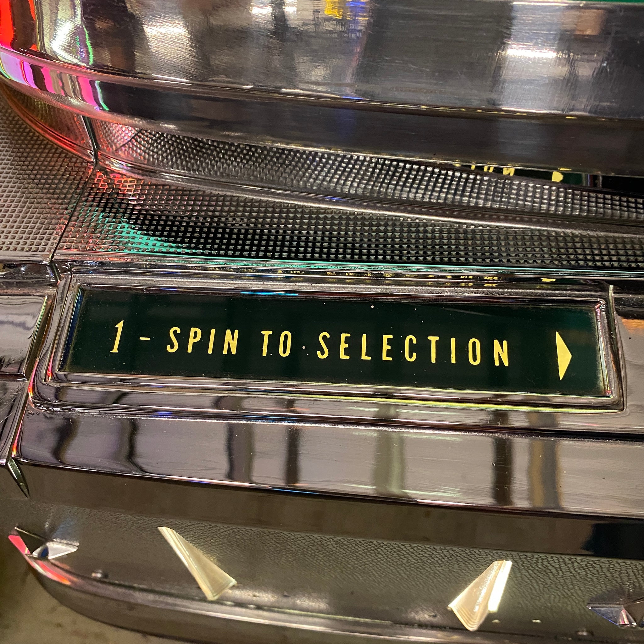 Original 1958 AMI I 200 Vinyl Jukebox Selector Wheel Version with Spearmint Trim