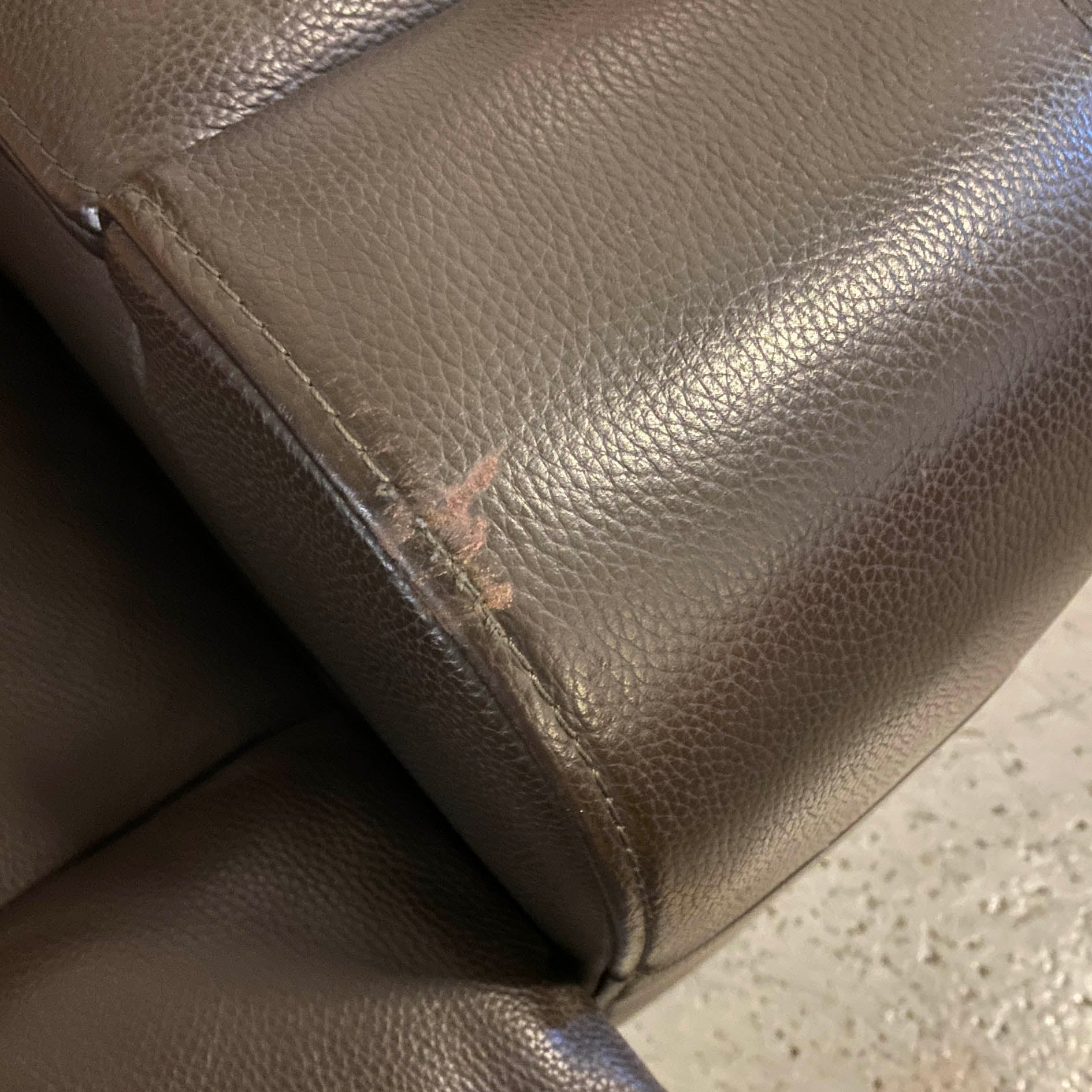 Refurbished Brown Leather Cinema Seat