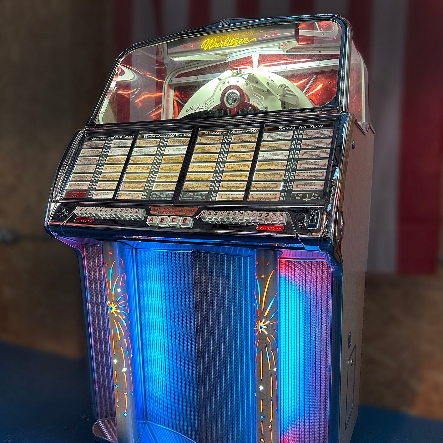 Original 1955 Wurlitzer 1800 Vinyl Jukebox