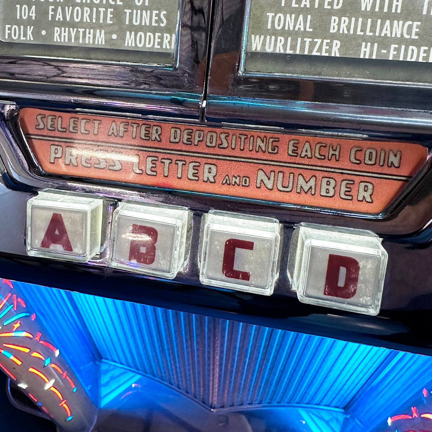 Original 1955 Wurlitzer 1800 Vinyl Jukebox