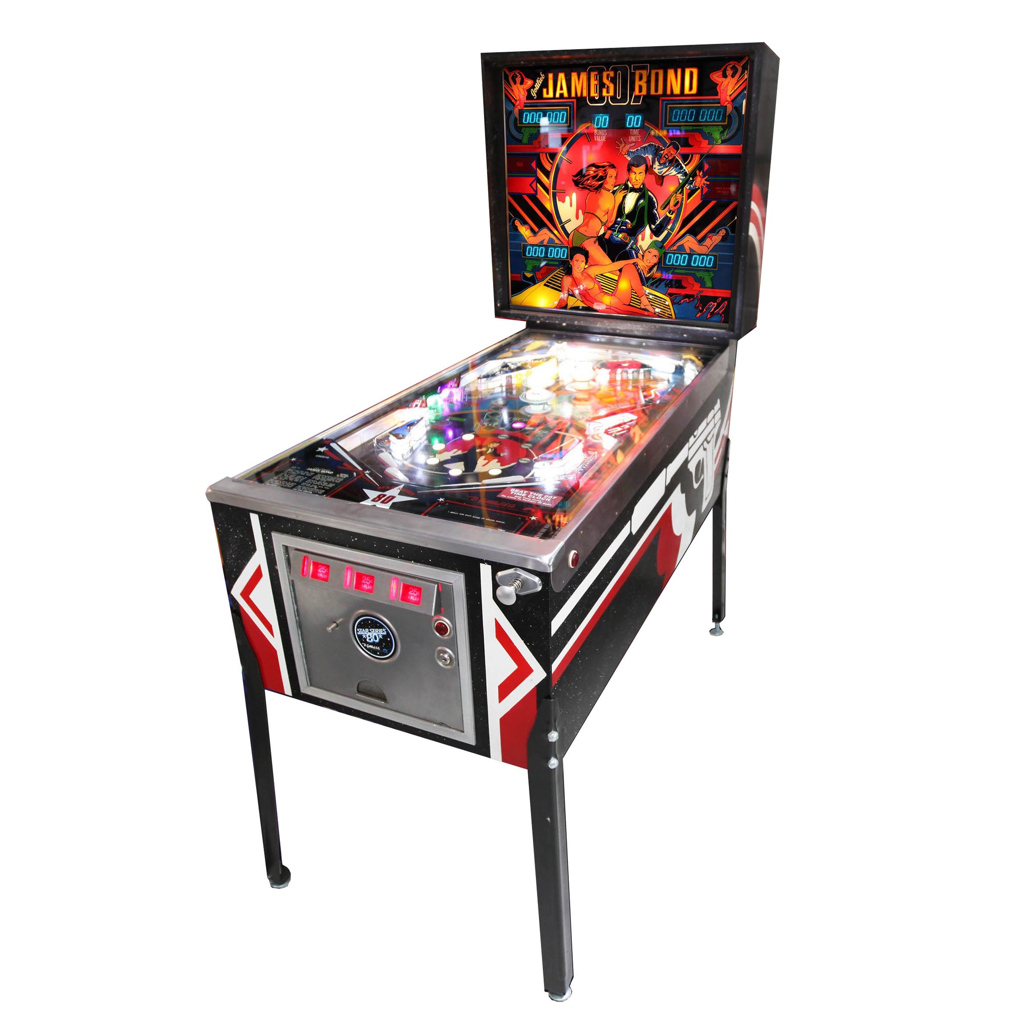 1980 James Bond Pinball Machine by Gottlieb