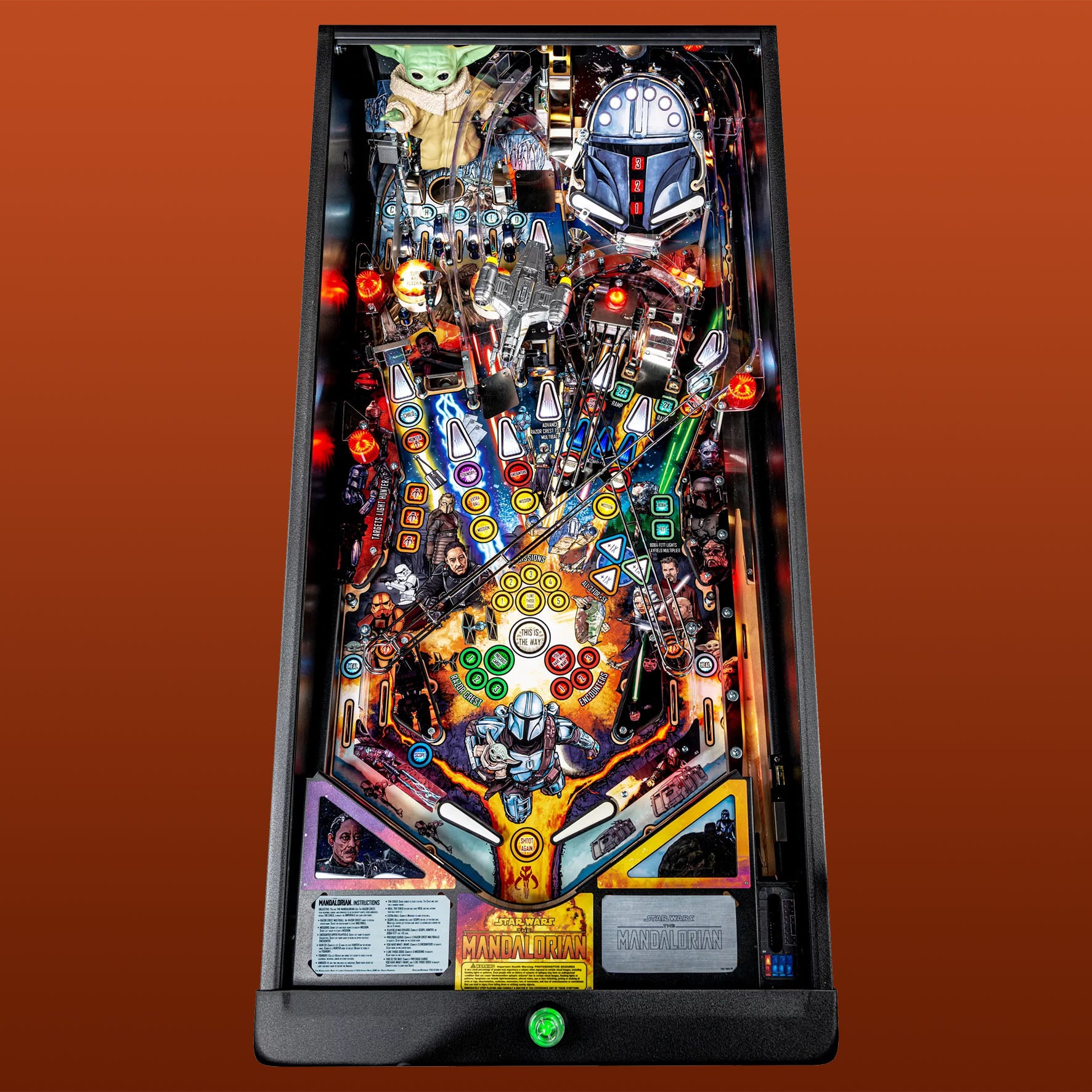 2021 Mandalorian Premium Pinball Machine  by Stern