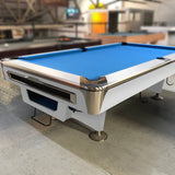 Proline 8ft American Pool Table White Deluxe