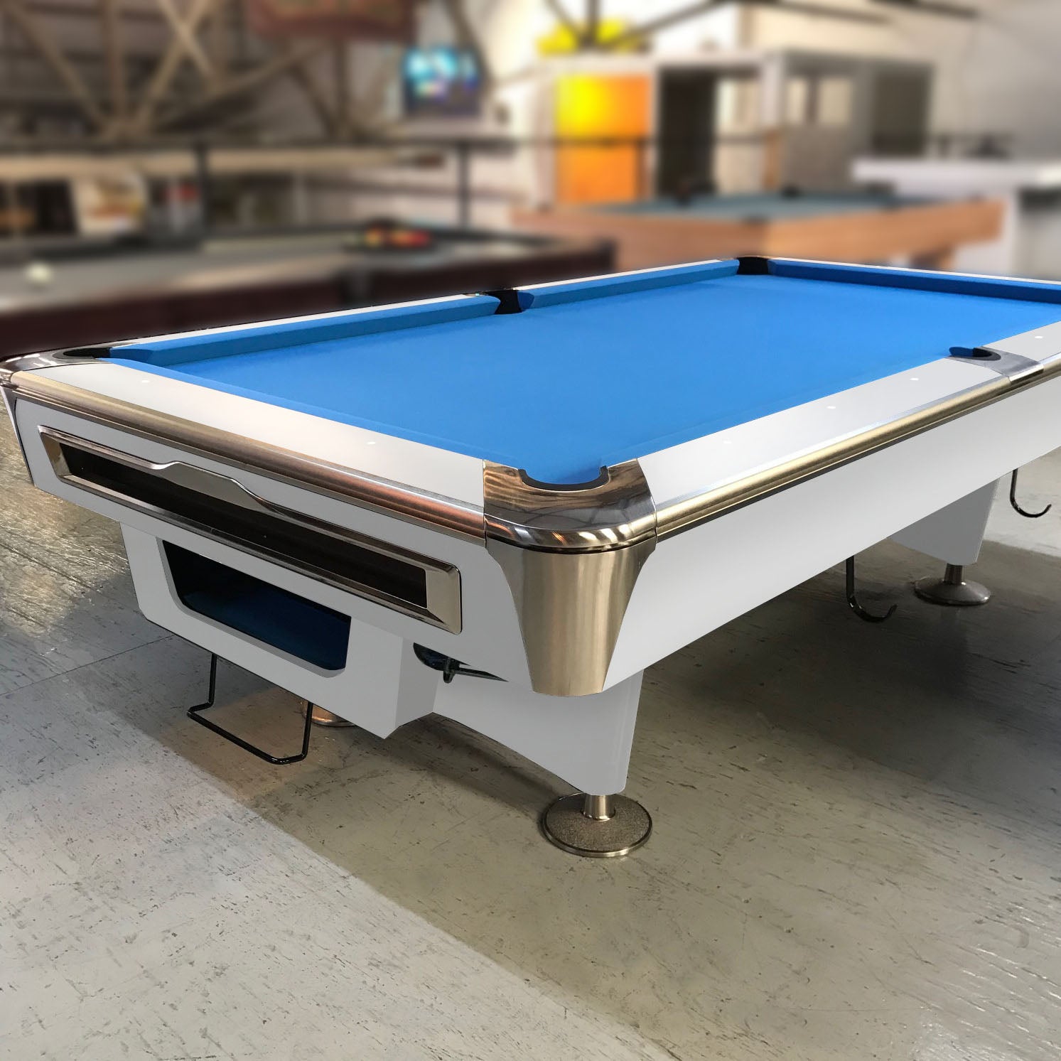 Proline 8ft American Pool Table White Deluxe