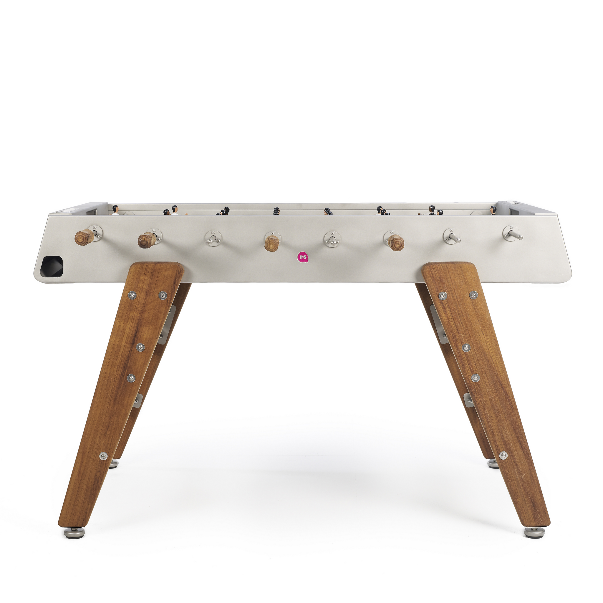 RS3 Wood Foosball Table in Stainless Steel