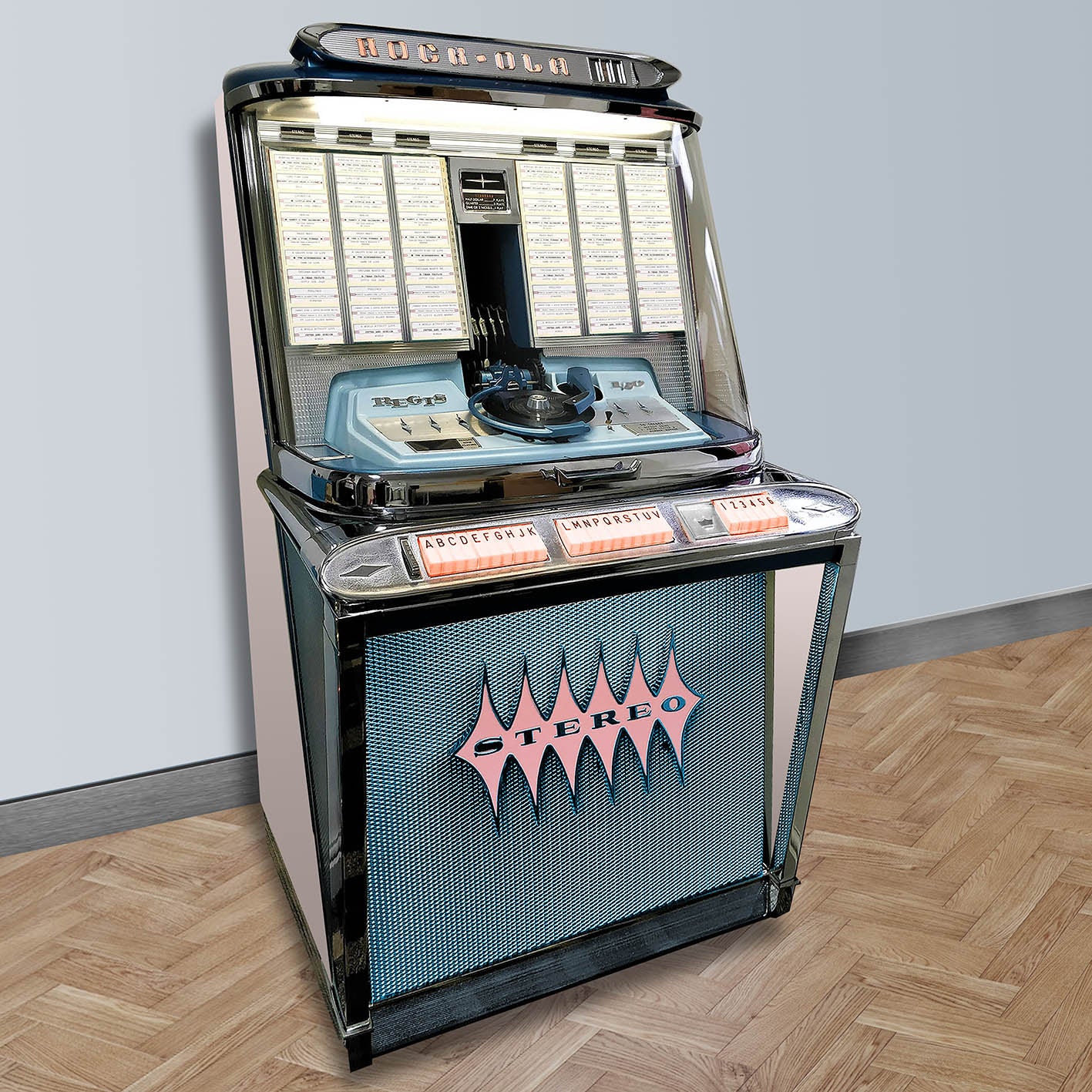 Original 1961 Rock-Ola Regis 120 Vinyl Jukebox