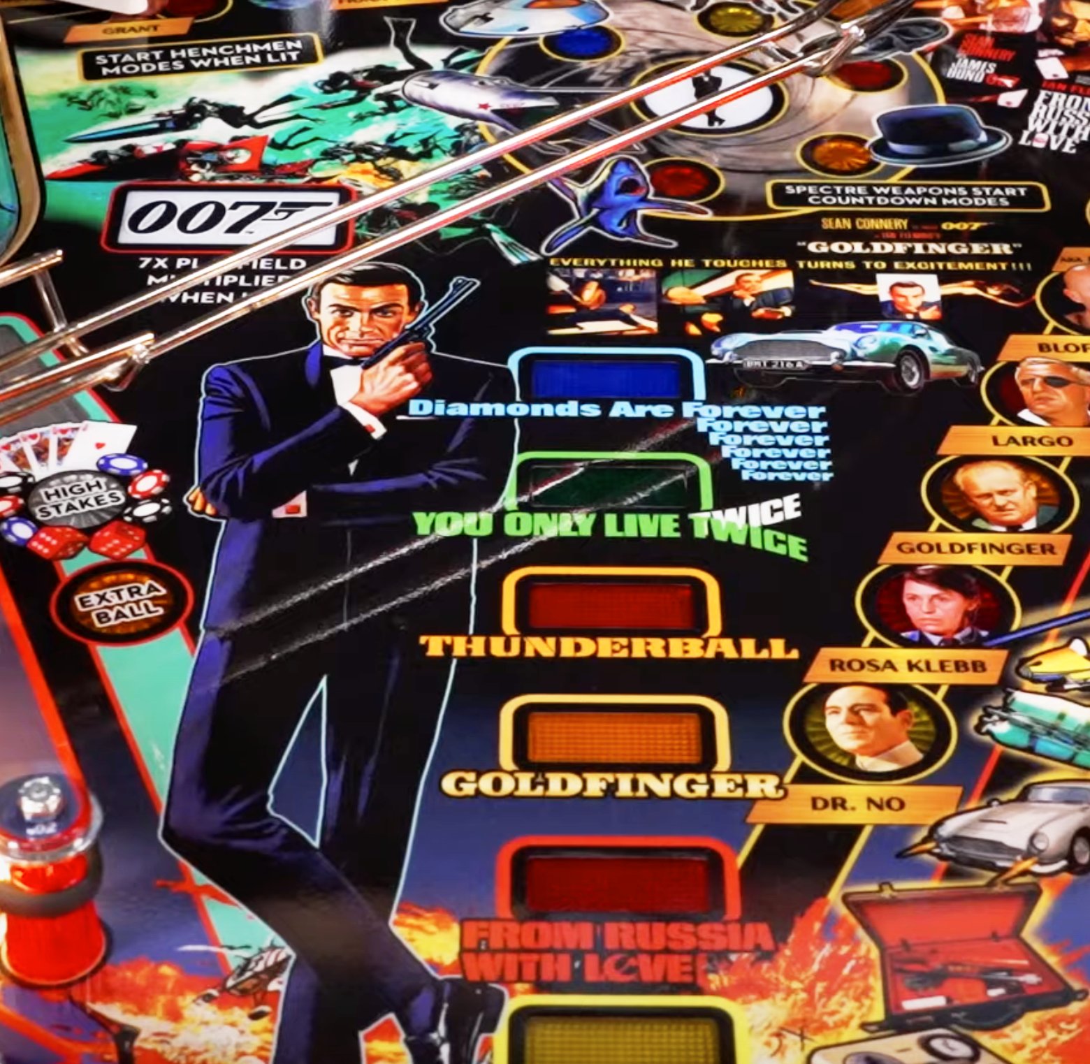 2022 James Bond Premium Edition Pinball Machine by Stern