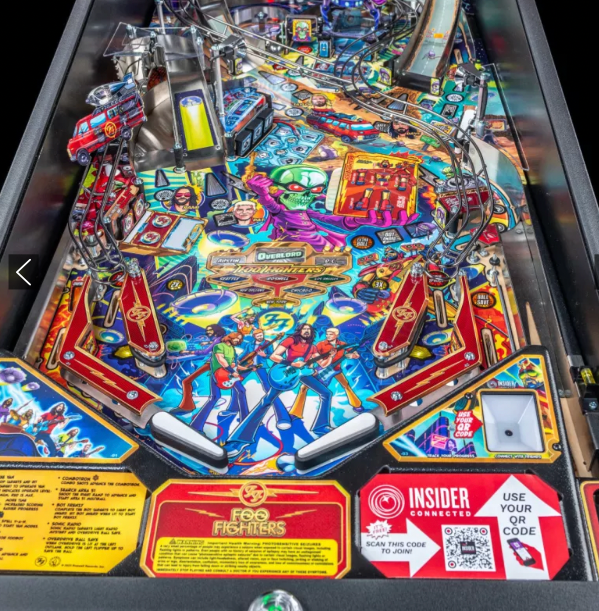 Foo Fighters Pro Pinball Machine by Stern