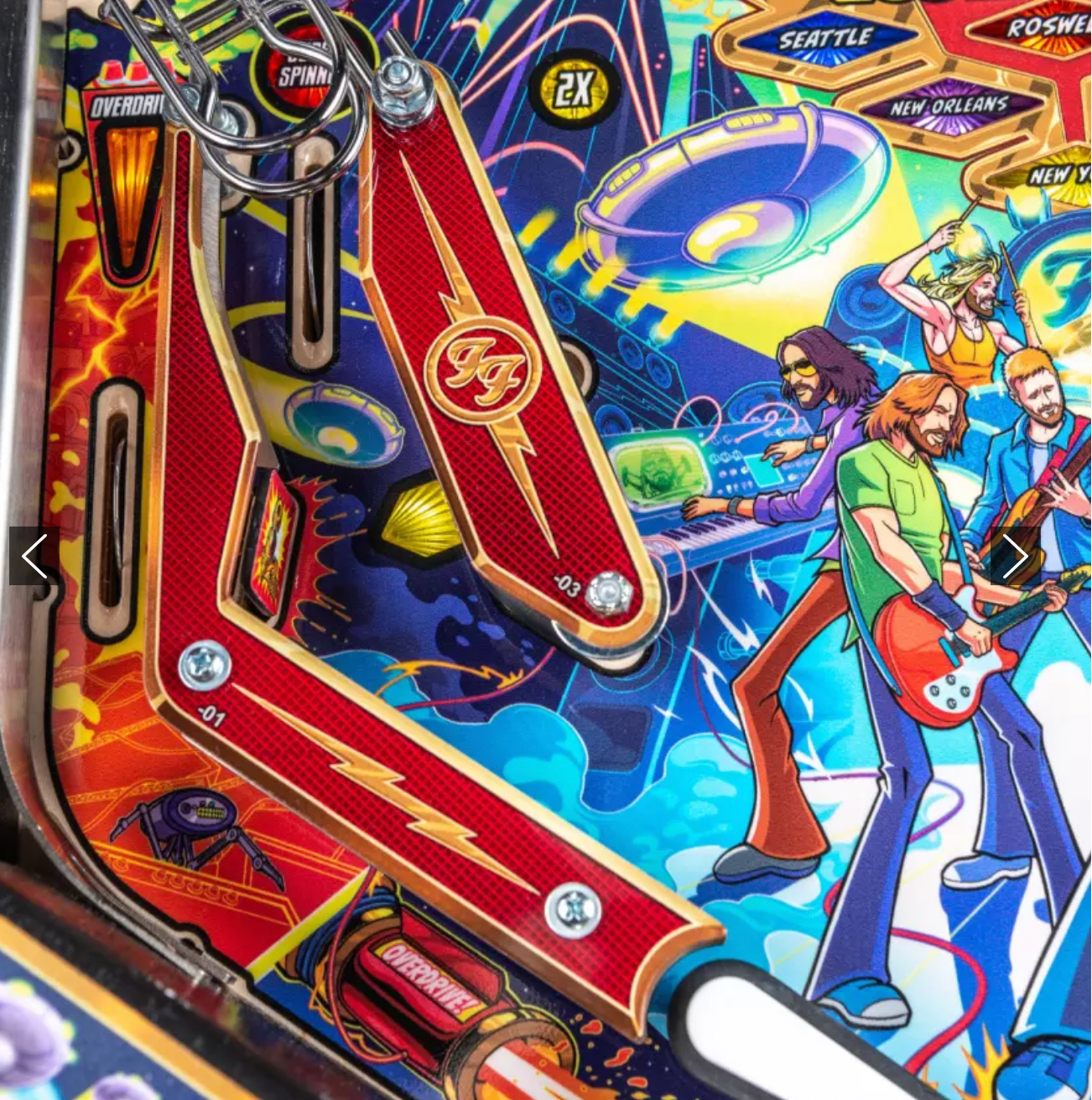 Foo Fighters Pro Pinball Machine by Stern