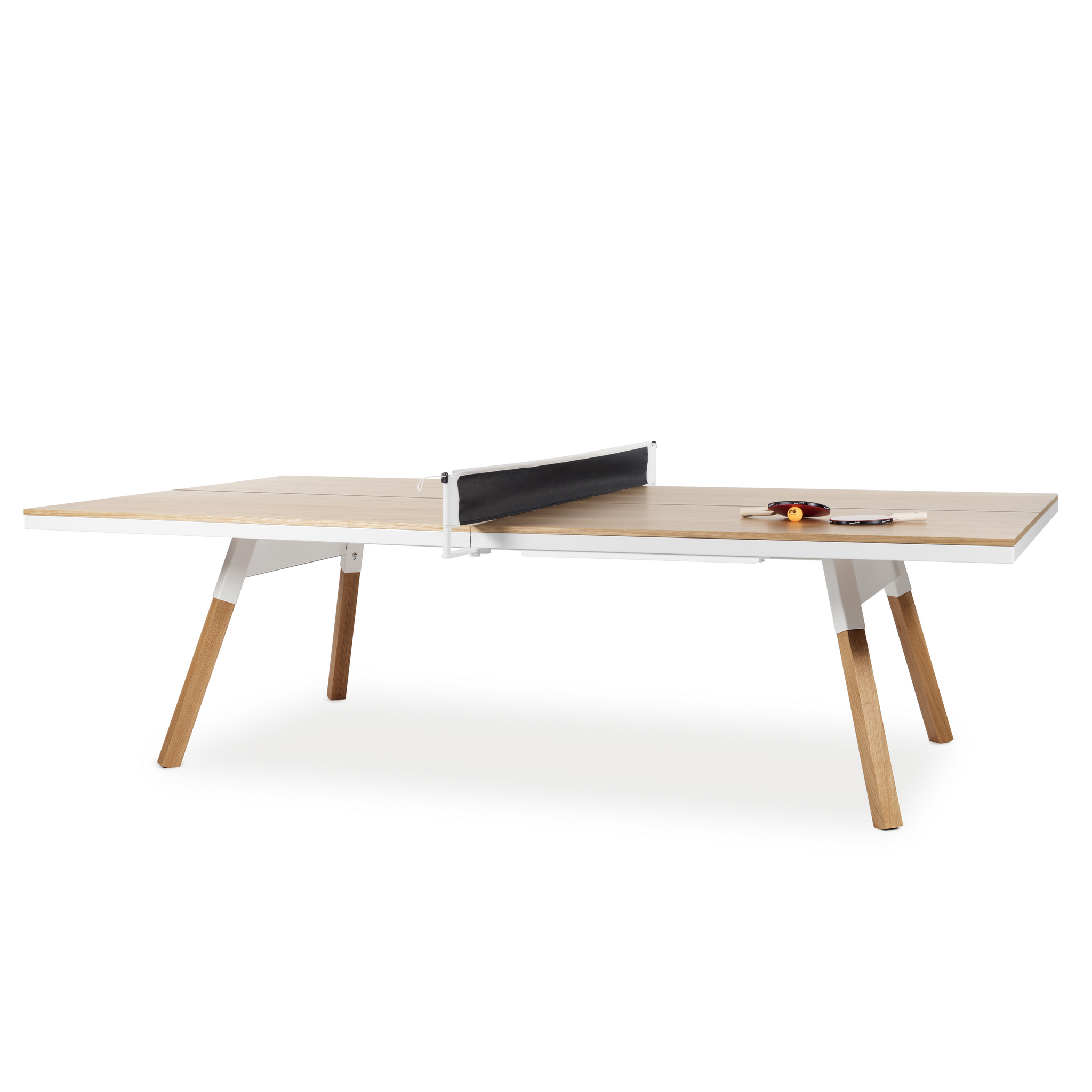 You and Me Tournament Size Table Tennis in Oak & White