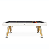 Diagonal American Pool Table in White 7ft, 8ft