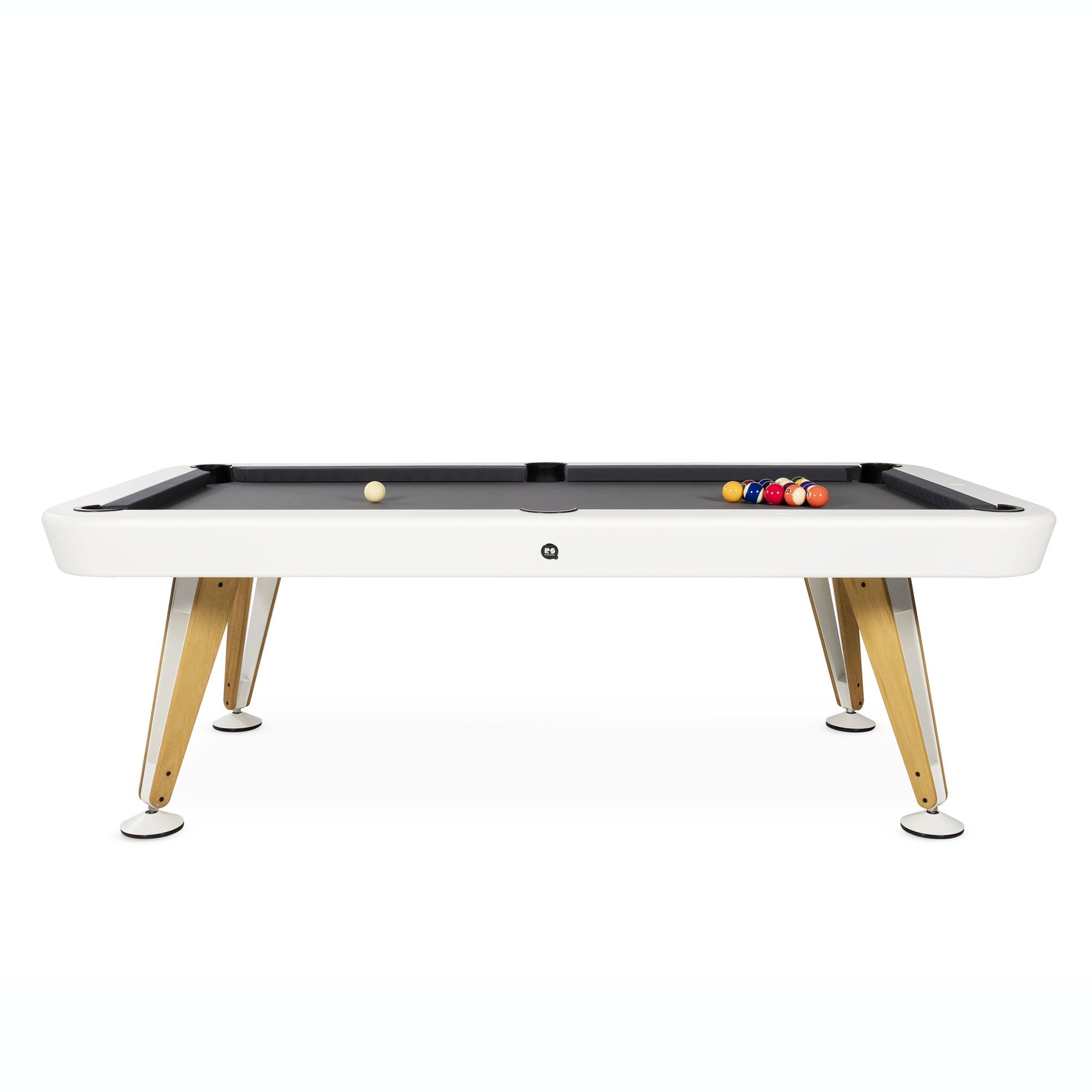 Diagonal American Pool Table in White 7ft, 8ft